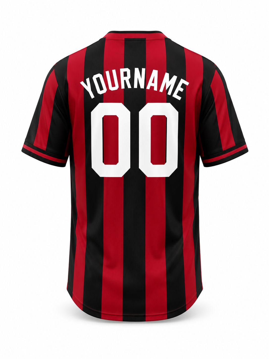 Black and Red Stripe Soccer Jersey